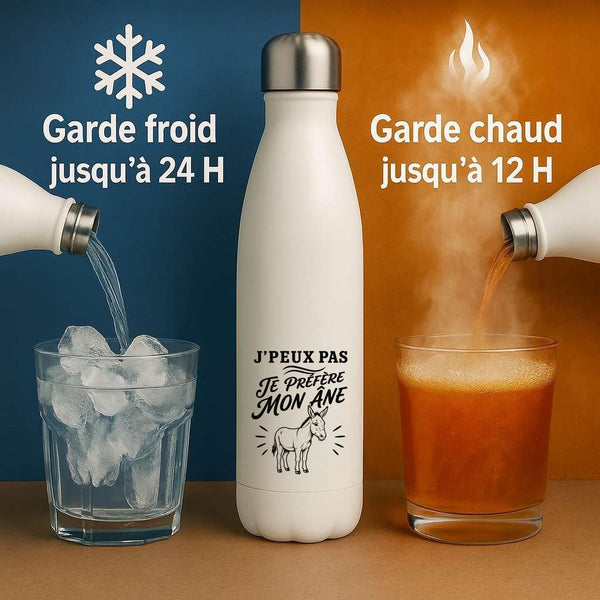 Gourde Isotherme J’peux pas je préfère mon Âne