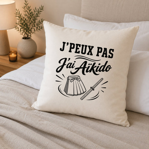 Housse de Coussin J’peux pas j’ai Aïkido