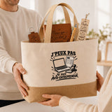 Coffret Cadeau J’peux pas je suis Auto-entrepreneur – Sac jute, carnet, stylo, porte-clés et marque-page
