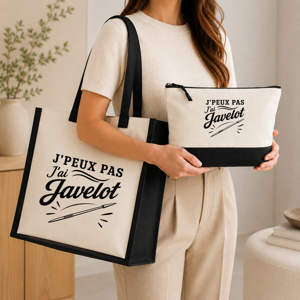 Ensemble Cabas et Trousse J’peux pas j’ai Javelot