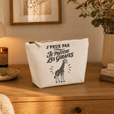 Trousse Beige J’peux pas je préfère les Girafes