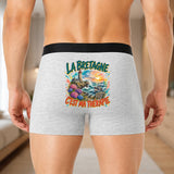 Boxer Homme La bretagne c'est ma thérapie – Impression au dos