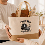 Coffret Cadeau J’peux pas je suis Avocat – Sac jute, carnet, stylo, porte-clés et marque-page