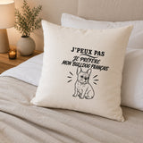 Housse de Coussin J’peux pas je préfère mon Bulldog Français