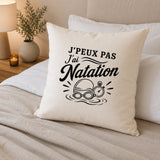 Housse de Coussin J’peux pas j’ai Natation