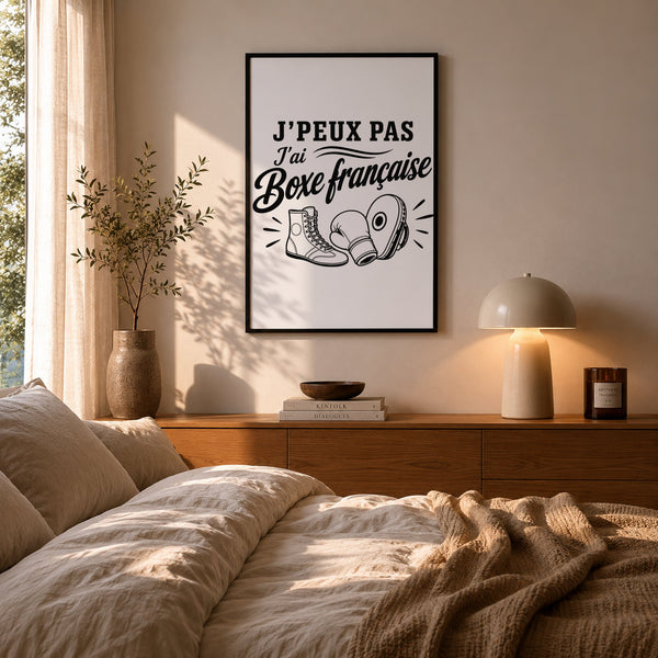 Poster J’peux pas j’ai Boxe française