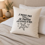 Housse de Coussin J’peux pas je préfère les Étoiles de mer