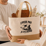 Coffret Cadeau J’peux pas je suis Notaire – Sac jute, carnet, stylo, porte-clés et marque-page