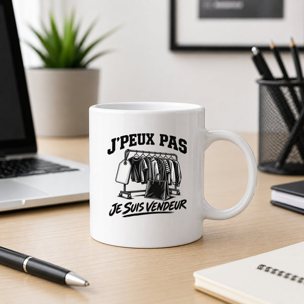 Mug J’peux pas je suis Vendeur
