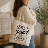 Tote Bag Beige J’peux pas j’ai Padel