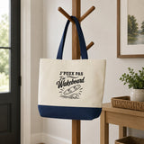 Grand Sac Cabas Fond Bleu J’peux pas j’ai Wakeboard