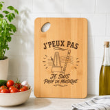 Planche à Découper J’peux pas je suis Prof de musique