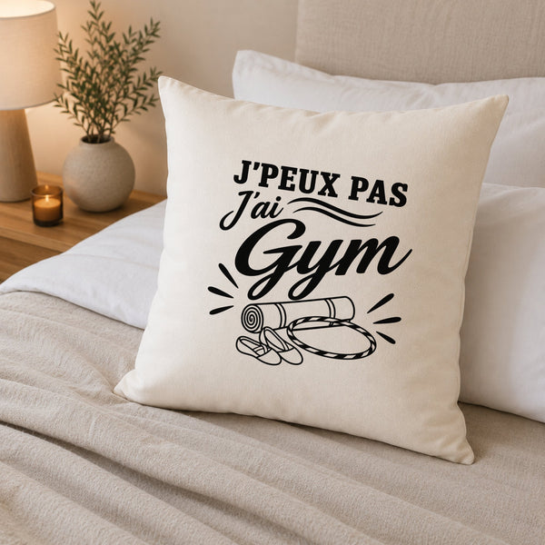 Housse de Coussin J’peux pas j’ai Gym
