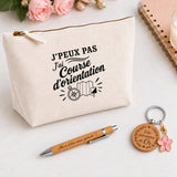 Coffret Cadeau J’peux pas j’ai Course d’orientation – Trousse, stylo bambou et porte-clés