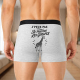 Boxer Homme J’peux pas je préfère les Girafes – Impression au dos