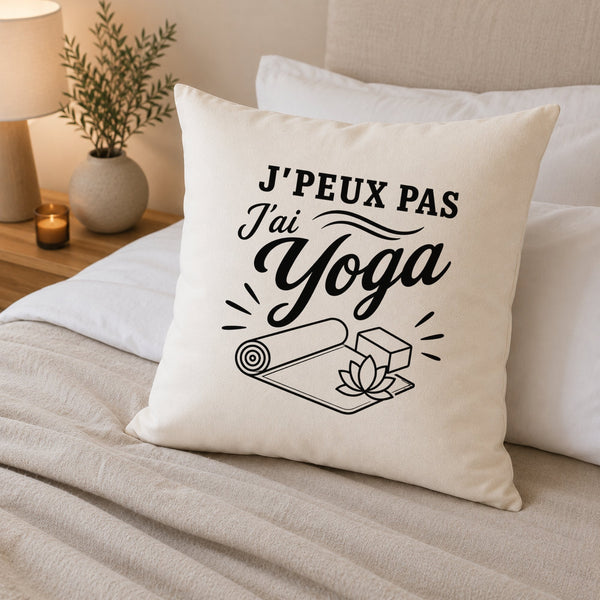 Housse de Coussin J’peux pas j’ai Yoga