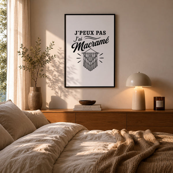 Poster J’peux pas j’ai Macramé