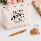 Coffret Cadeau J’peux pas j’ai Aviron – Trousse, stylo bambou et porte-clés