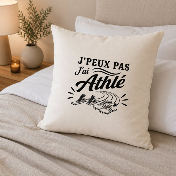 Housse de Coussin J’peux pas j’ai Athlé