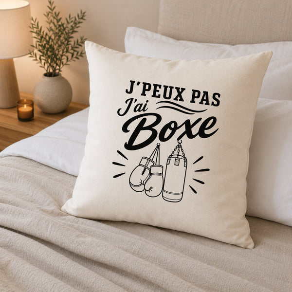 Housse de Coussin J’peux pas j’ai Boxe
