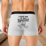 Boxer Homme J’peux pas je suis Tapissier – Impression au dos