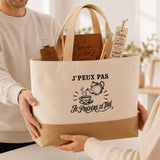 Coffret Cadeau J’peux pas je préfère le Thé – Sac jute, carnet, stylo, porte-clés et marque-page