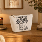 Trousse Beige J’peux pas je préfère les Castors