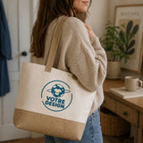 Sac fond jute basique - Votre design - Planetee