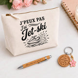 Coffret Cadeau J’peux pas j’ai Jet-ski – Trousse, stylo bambou et porte-clés