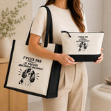 Ensemble Cabas et Trousse J’peux pas je préfère mon Cavalier King Charles