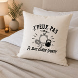 Housse de Coussin J’peux pas je suis Coach sportif