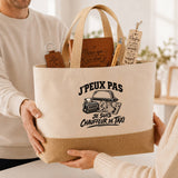Coffret Cadeau J’peux pas je suis Chauffeur de taxi – Sac jute, carnet, stylo, porte-clés et marque-page