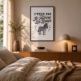 Poster J’peux pas je préfère les Zèbres