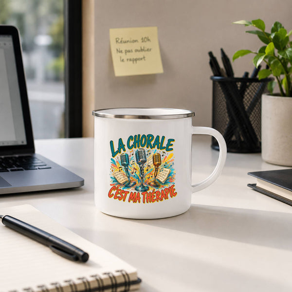 Mug Métal Émaillé La chorale c'est ma thérapie