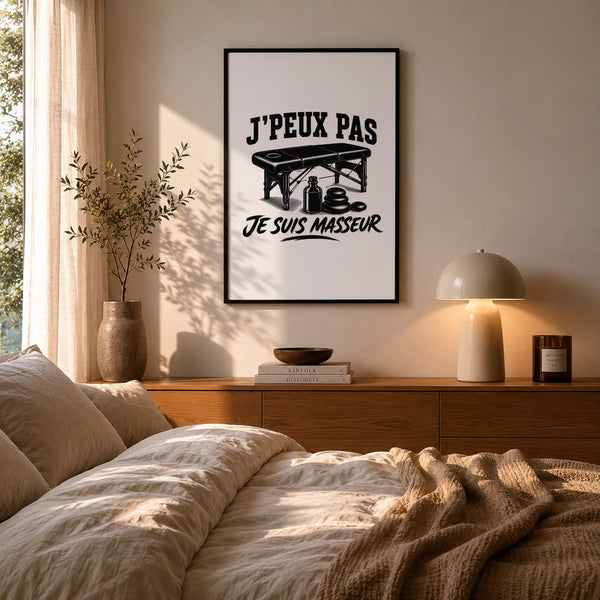 Poster J’peux pas je suis Masseur
