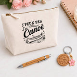 Coffret Cadeau J’peux pas j’ai Canoë – Trousse, stylo bambou et porte-clés