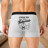 Boxer Homme J’peux pas j’ai Taekwondo – Impression au dos