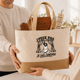 Coffret Cadeau J’peux pas je suis Comédien – Sac jute, carnet, stylo, porte-clés et marque-page