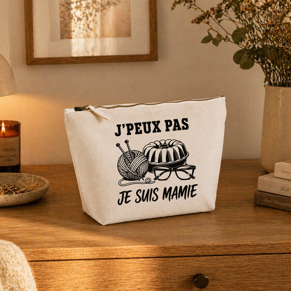 Trousse Beige J’peux pas je suis Mamie
