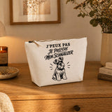 Trousse Beige J’peux pas je préfère mon Schnauzer