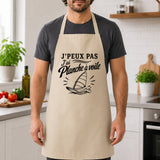 Tablier de Cuisine J’peux pas j’ai planche à voile J'peux pas minimaliste