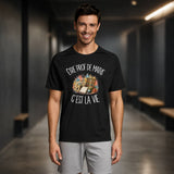 T-shirt de Sport Homme Noir Être prof de maths c'est la vie – Noir