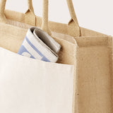 Sac Cabas Jute avec Poche J’peux pas j’ai planche à voile J'peux pas minimaliste