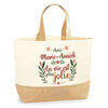 Sac Jute Fête des Mères Fêtes des Pères Mamie Papi Famille Idée Cadeau anniversaire Noël Travail Boulot Métier Départ Retraite Collègue Femme Homme