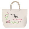 Sac Fête des Mères Mamie Famille Idée Cadeau anniversaire Noël Travail Boulot Métier Départ Retraite Collègue Femme cabas shopping plage