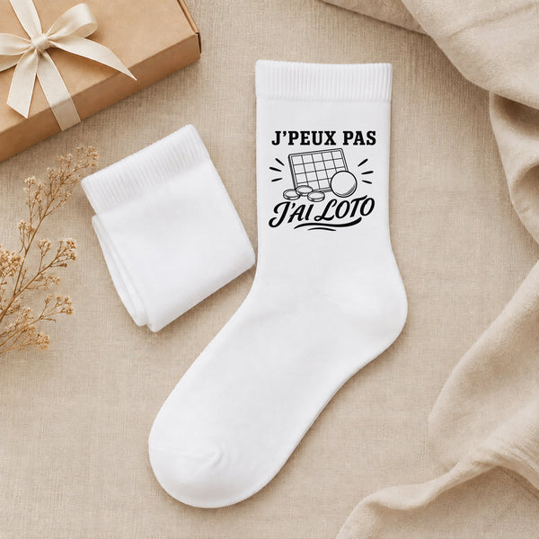 Chaussettes Homme Femme J’peux pas j’ai Loto