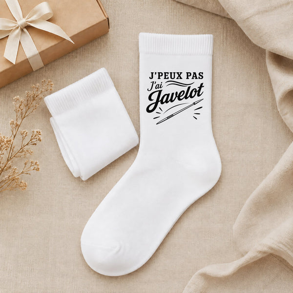 Chaussettes Homme Femme J’peux pas j’ai Javelot