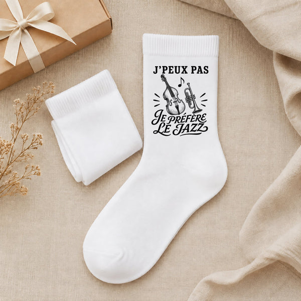 Chaussettes Homme Femme J’peux pas je préfère le Jazz