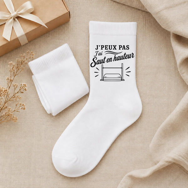 Chaussettes Homme Femme J’peux pas j’ai Saut en hauteur