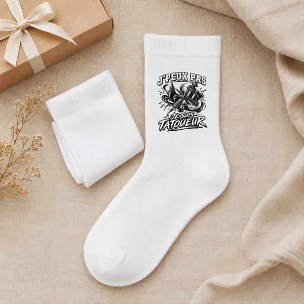 Chaussettes Homme Femme J’peux pas je suis Tatoueur